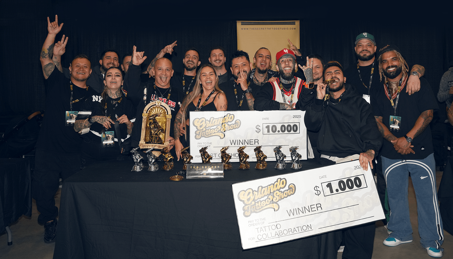 The Secret Tattoo Studio's Best Booth display in Orlando
